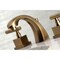 Kingston Brass KS4983CQL Claremont 8" Widespread Bathroom Faucet, Antique Brass KS4983CQL - alternate 3